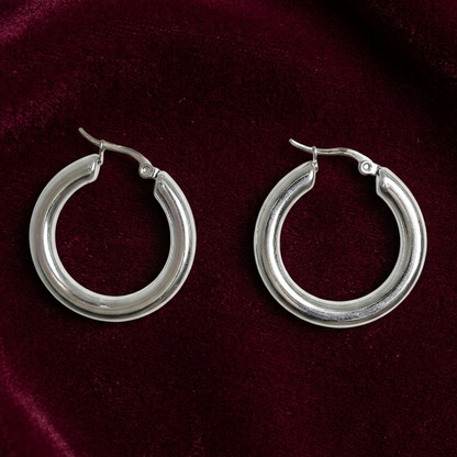 Créoles Nora dorées larges vue alternative – Bellora Bijoux